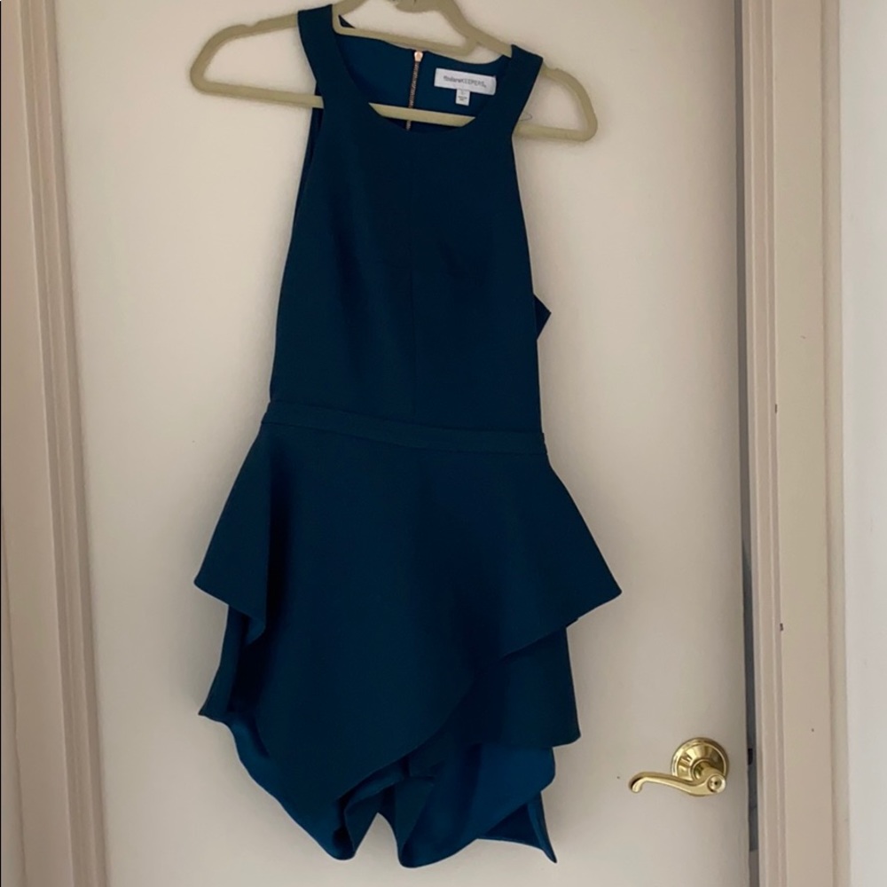 Finders Keepers Dark Teal Cut Out Romper